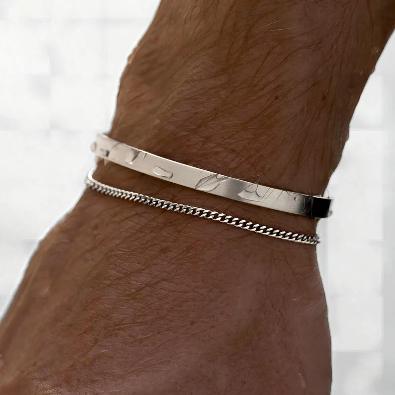 925 Sterling Zilver/14K Gouden Vergulde Armband Set