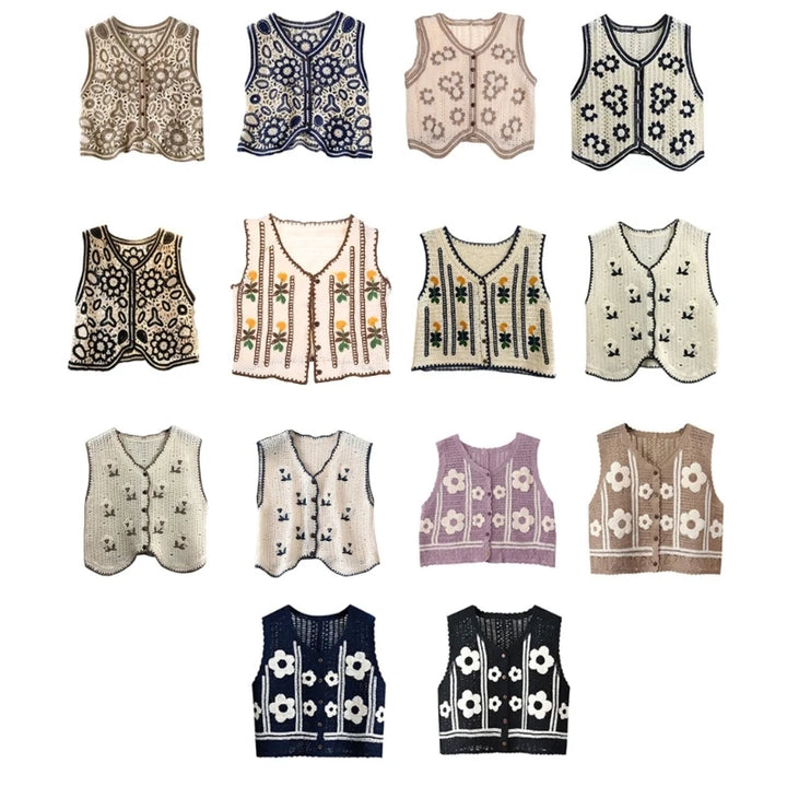 Esther | Gebreide Vintage Crocheted Vest