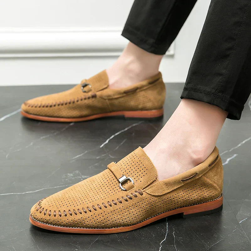 Gabriel | Stijlvolle Loafers met Gesp Detail en stiksels