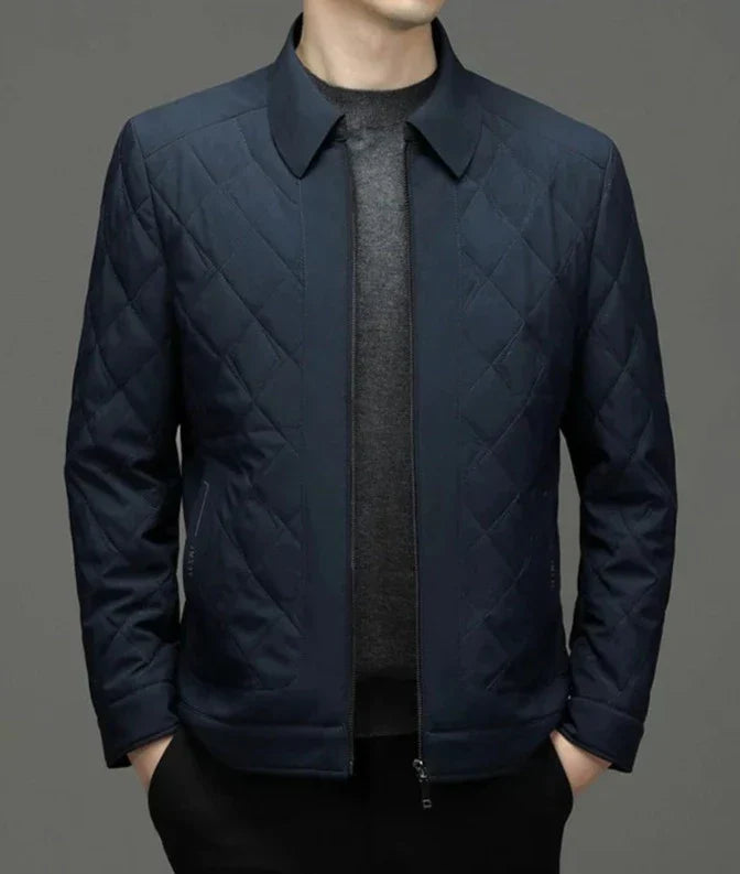 CALORA_ Lichtgewicht gewatteerde Tussenjas met kraag