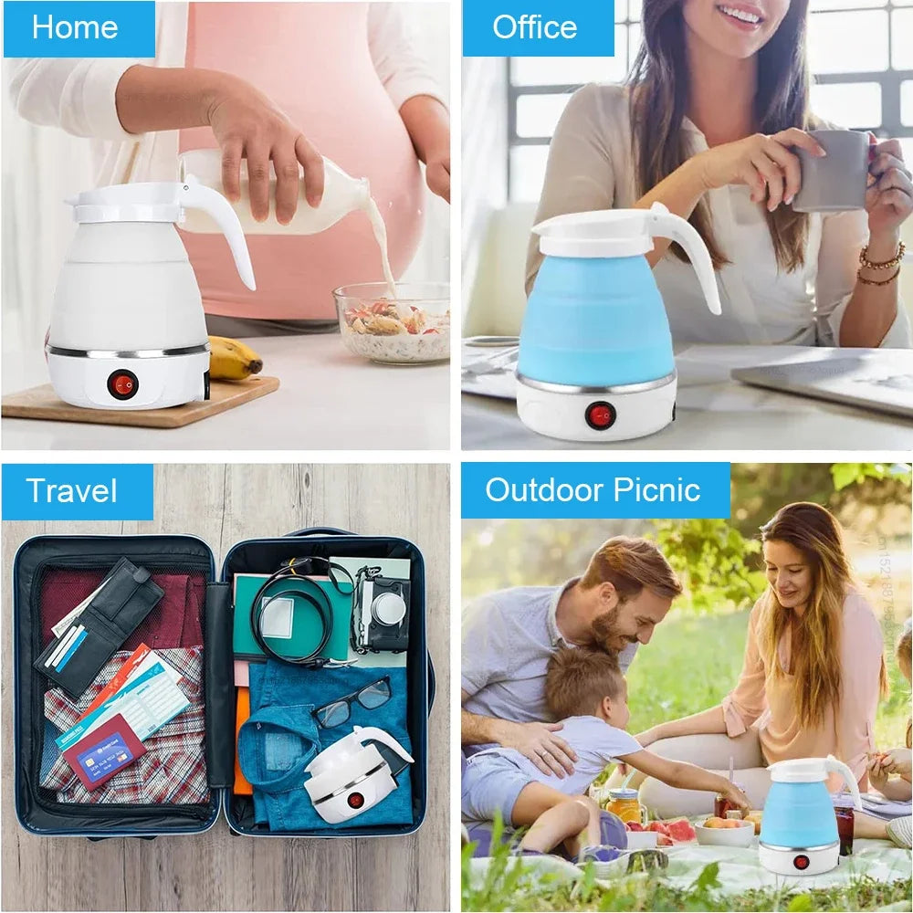 CALORA_ Opvouwbare Elektrische Waterkoker voor Reis en Camping 600ML