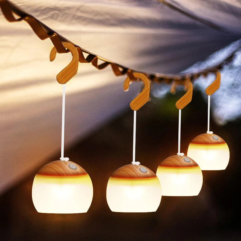 CALORA_ Retro Camping Lantaarn Usb Oplaadbaar Licht Voor Buitenavonturen