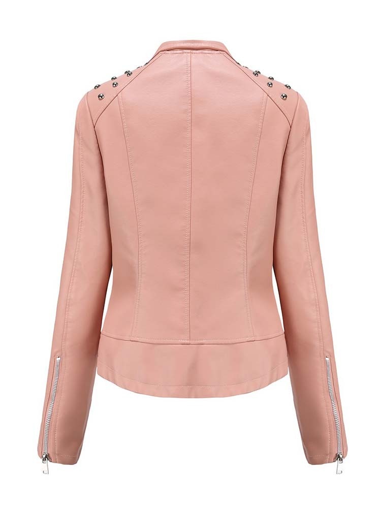 CALORA_ Vita | Stijlvolle PU leren jas voor dames