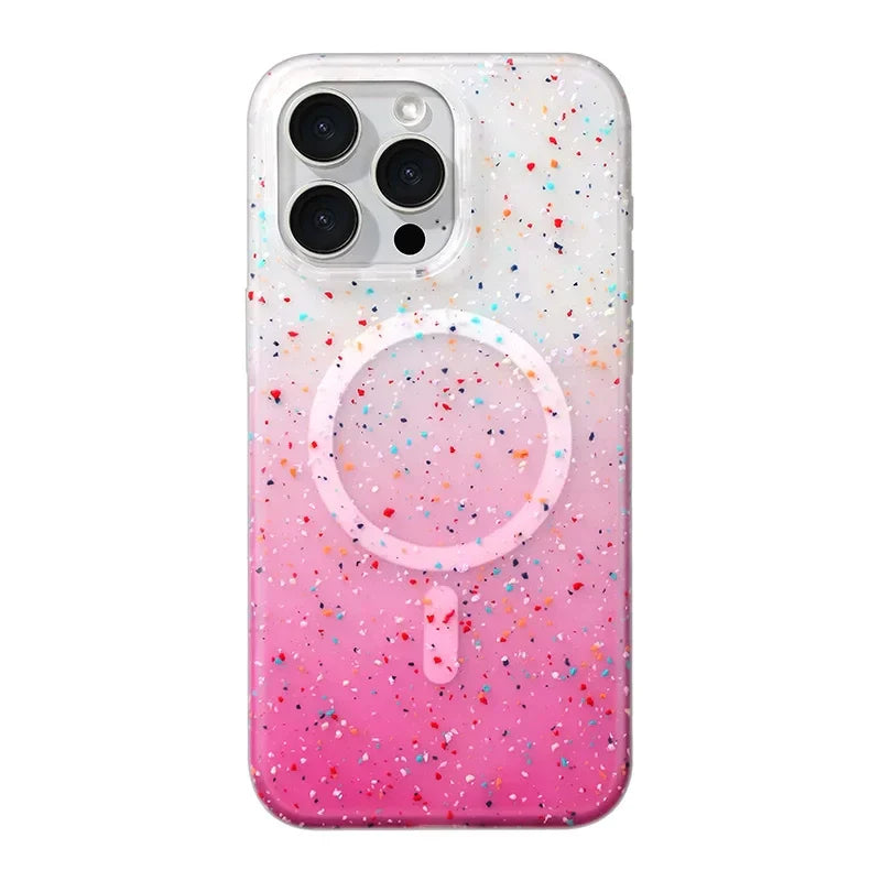 CALORA_ Artistieke Splash iPhone-hoes met Antislip Grip en MagSafe Bescherming