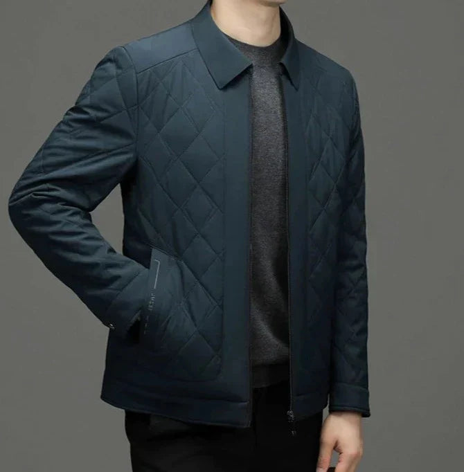 CALORA_ Lichtgewicht gewatteerde Tussenjas met kraag