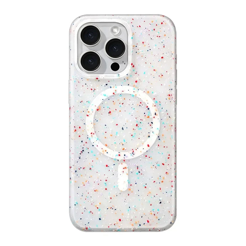 CALORA_ Artistieke Splash iPhone-hoes met Antislip Grip en MagSafe Bescherming