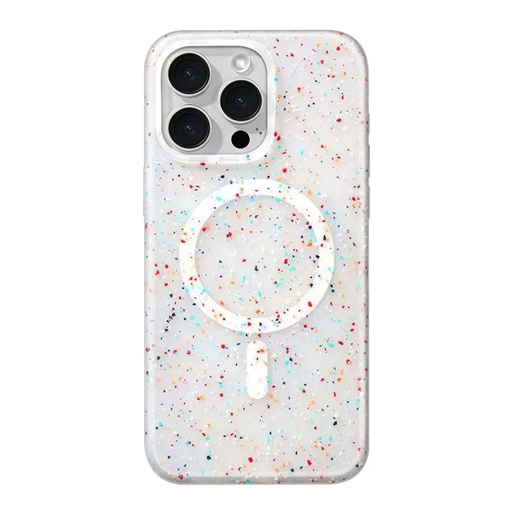 CALORA_ Artistieke Splash iPhone-hoes met Antislip Grip en MagSafe Bescherming
