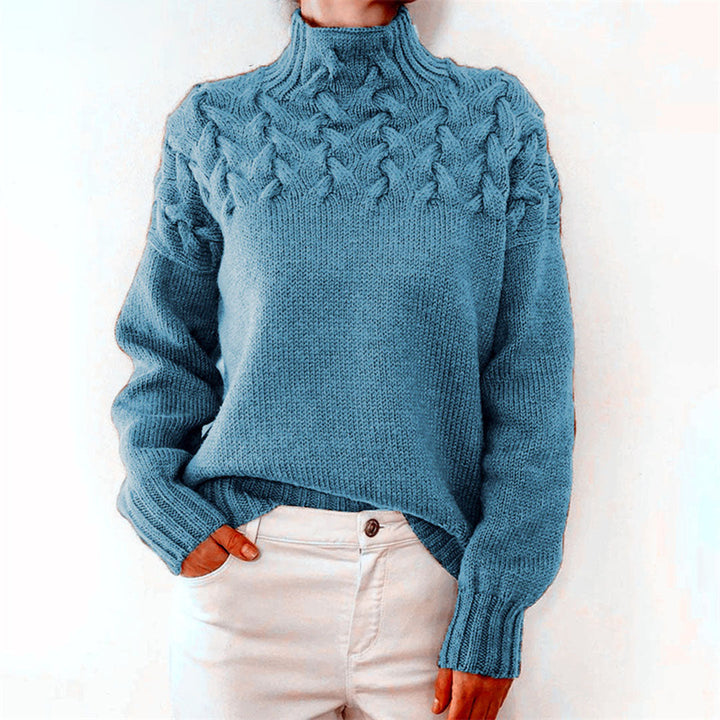 CALORA_ Sorellina | Warme Gebreide trui met col voor dames