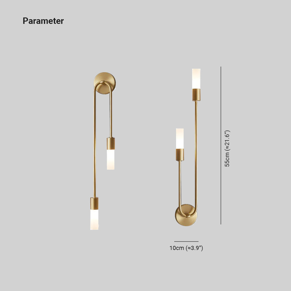 CALORA_ Hinkleyon | Moderne Gouden LED Wandlamp 2-Lichts
