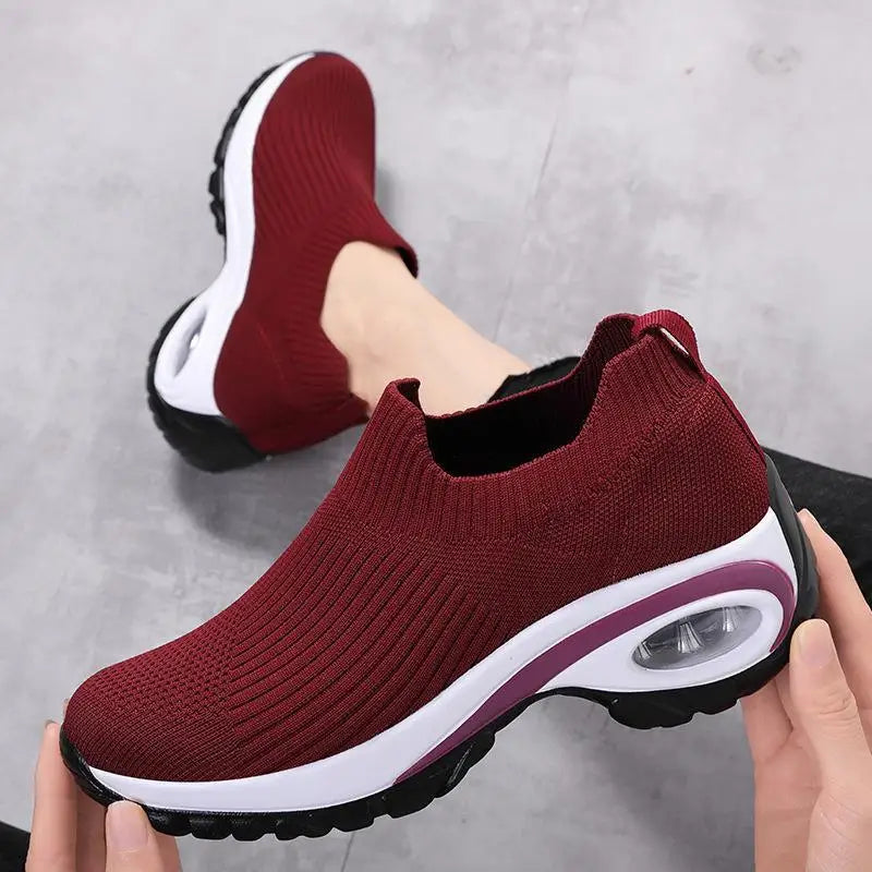 Puck | Casual Dames Sport Slip-on Sneakers met Wedge Platform