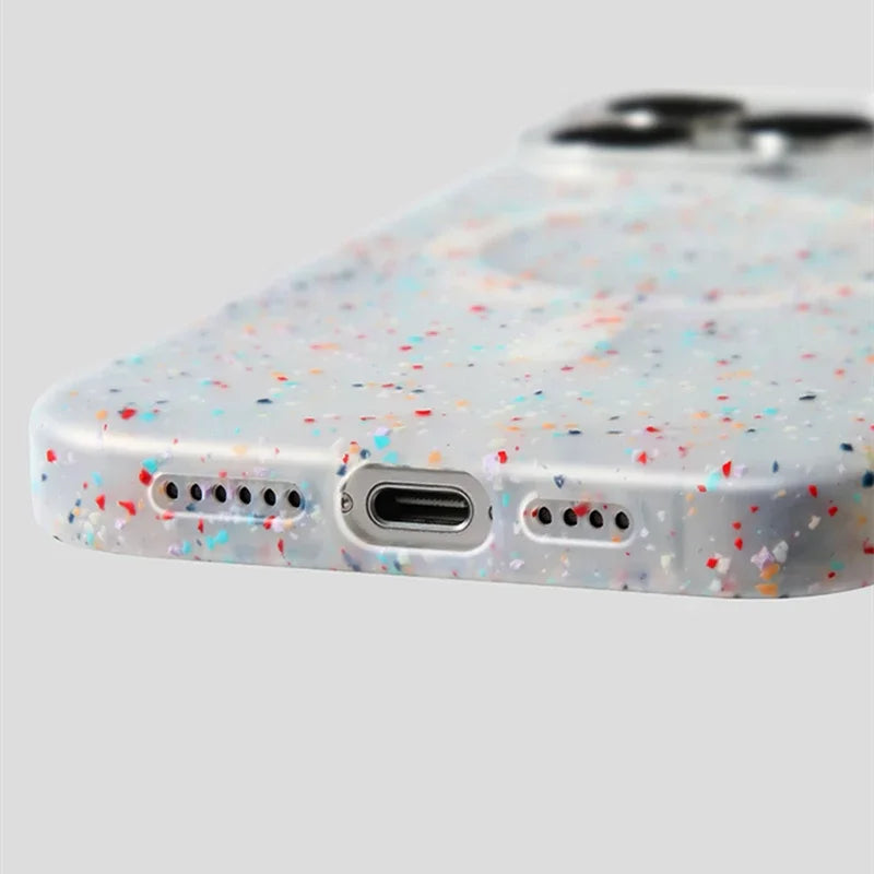 CALORA_ Artistieke Splash iPhone-hoes met Antislip Grip en MagSafe Bescherming