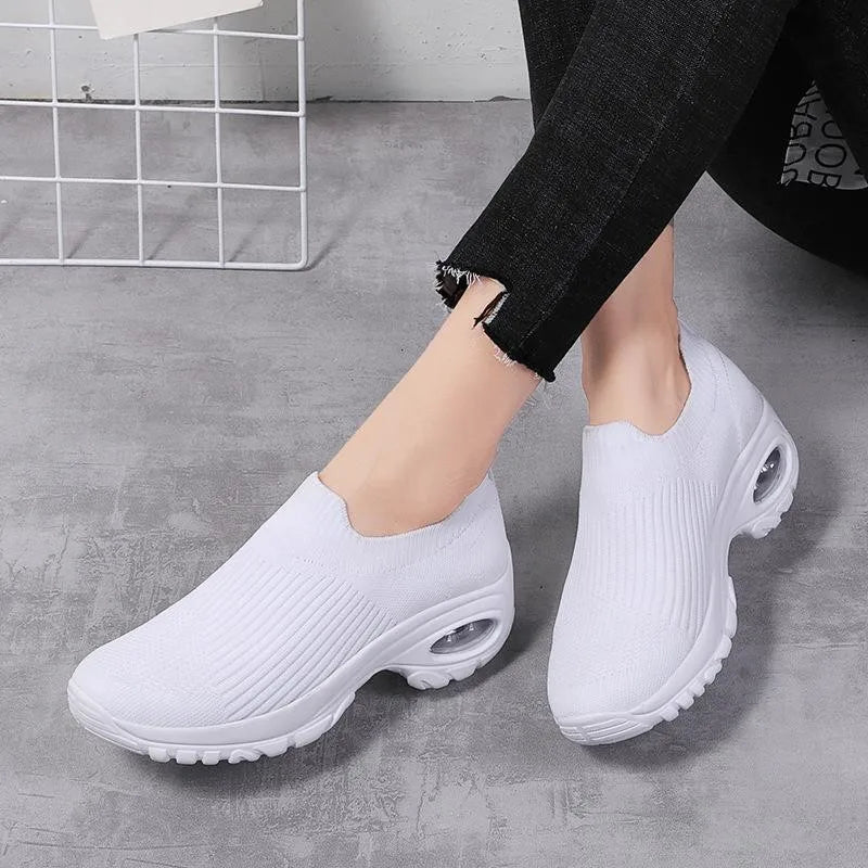 Puck | Casual Dames Sport Slip-on Sneakers met Wedge Platform