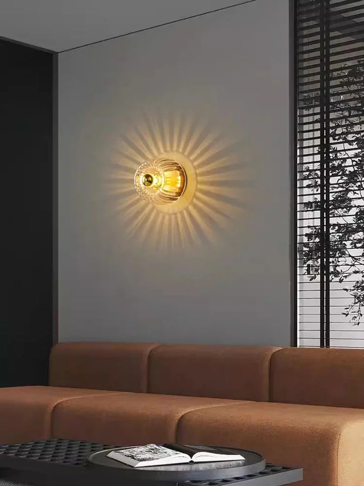 CALORA_ Pablité 'Sunbeam' | Moderne Glas Wandlamp in Nordic Bauhaus