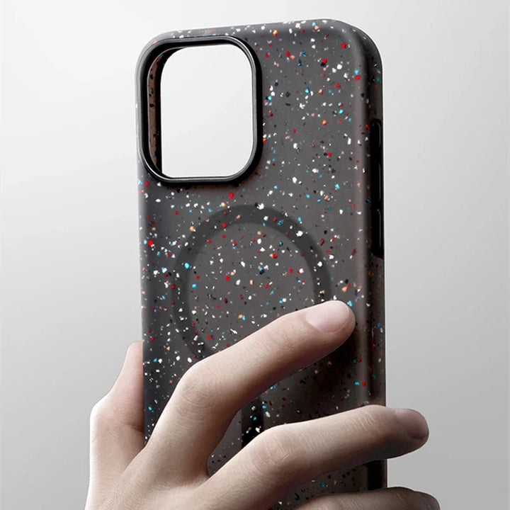 CALORA_ Artistieke Splash iPhone-hoes met Antislip Grip en MagSafe Bescherming