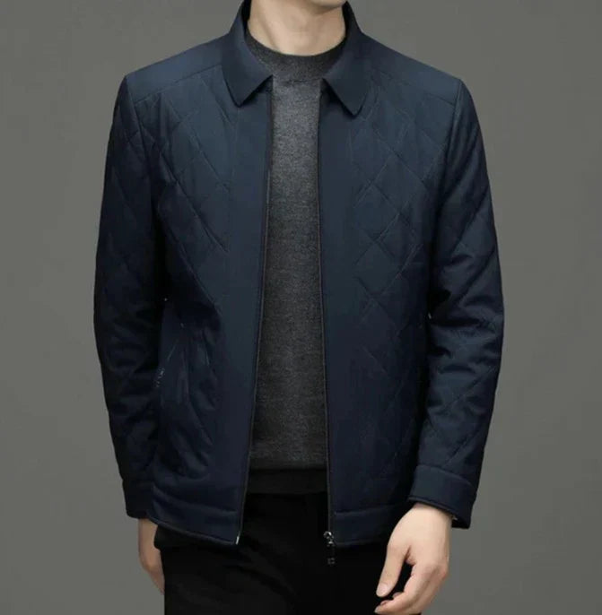 CALORA_ Lichtgewicht gewatteerde Tussenjas met kraag