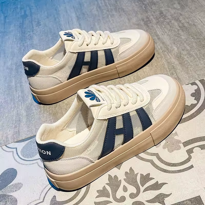 CALORA_ Dames Sneakers Met Veters Trendy En Comfortabel Dagelijks