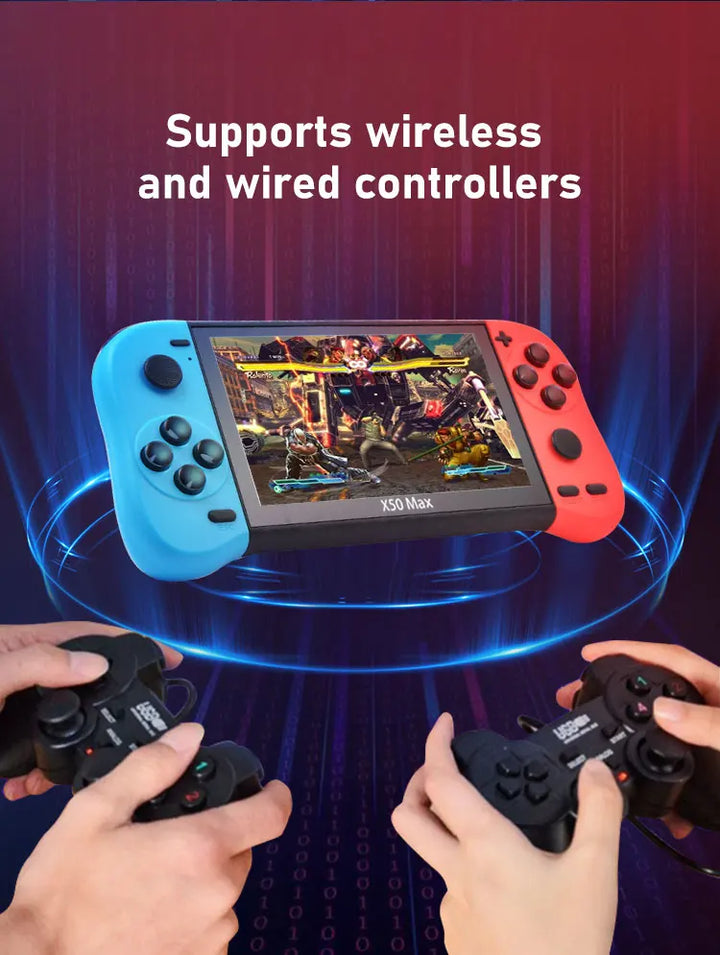 CALORA_ X50 MAX | Handheld Game Console voor PS1 Retro Games - 64GB - 15000 Games