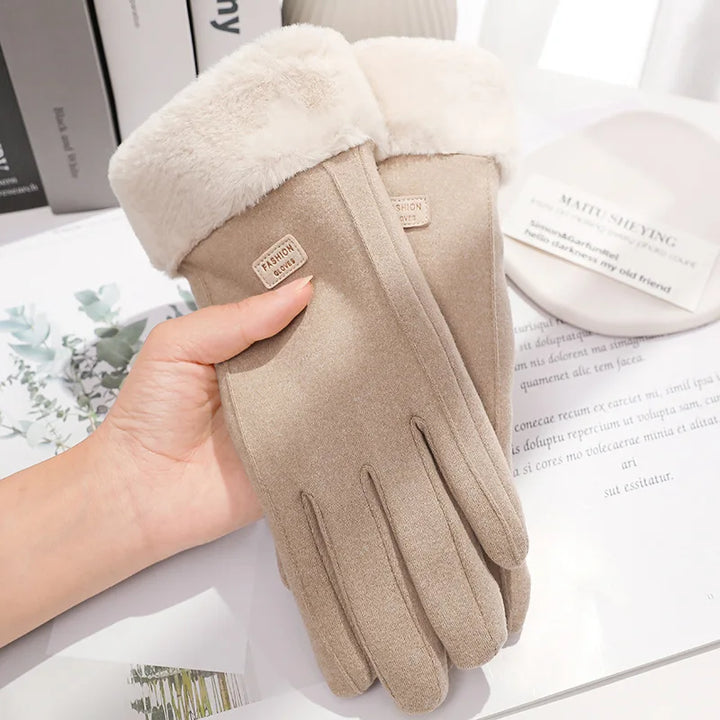 Vrouwen Winter Dikke Pluche Handschoenen