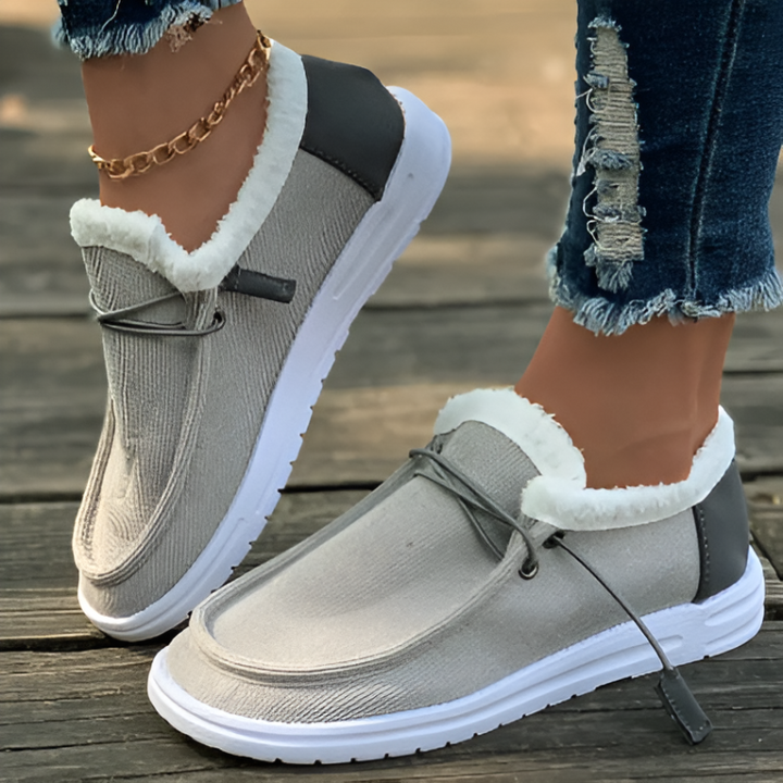 Livia | Modieuze Slip-on Sneakers met Faux Fur