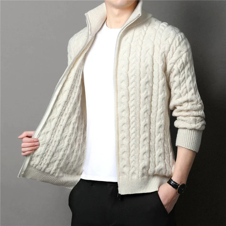 CALORA_ Gebreid warm vest voor heren