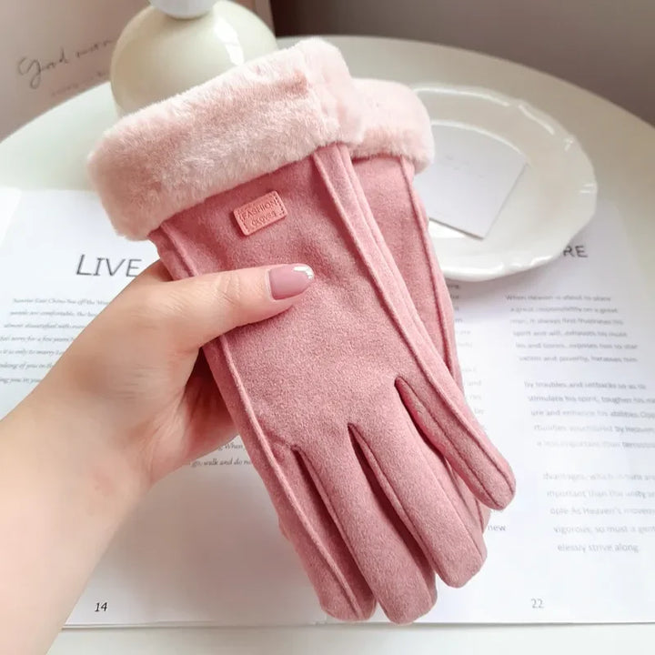 Vrouwen Winter Dikke Pluche Handschoenen