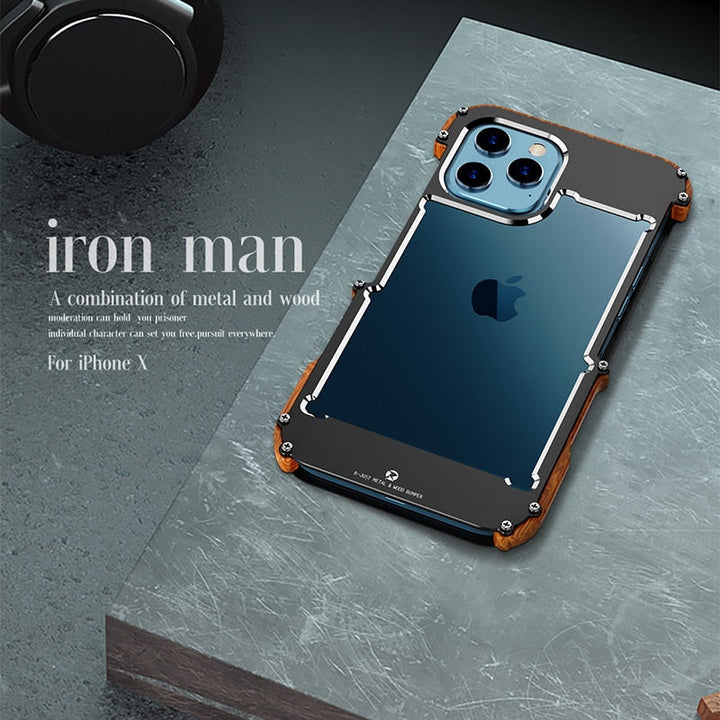 CALORA_ Boostiq | iPhone Case met houtafwerking