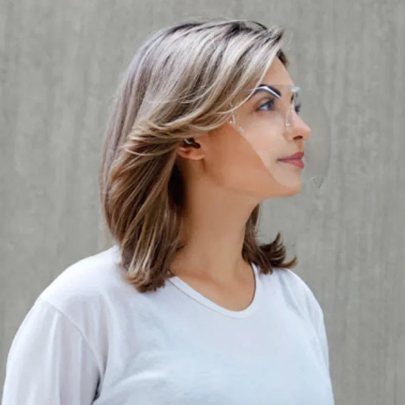 CALORA_ Transparant Gelaatsscherm Unisex Oogschildmasker voor Gezichtsbescherming