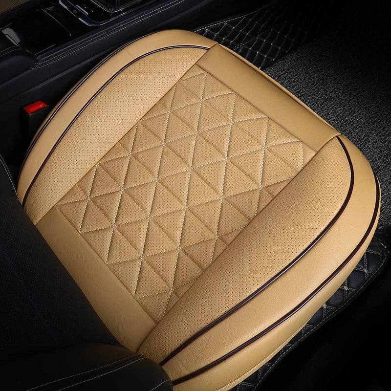 CALORA_ Premium PU Leren Zitting Bescherming | Universele Auto Stoelhoes