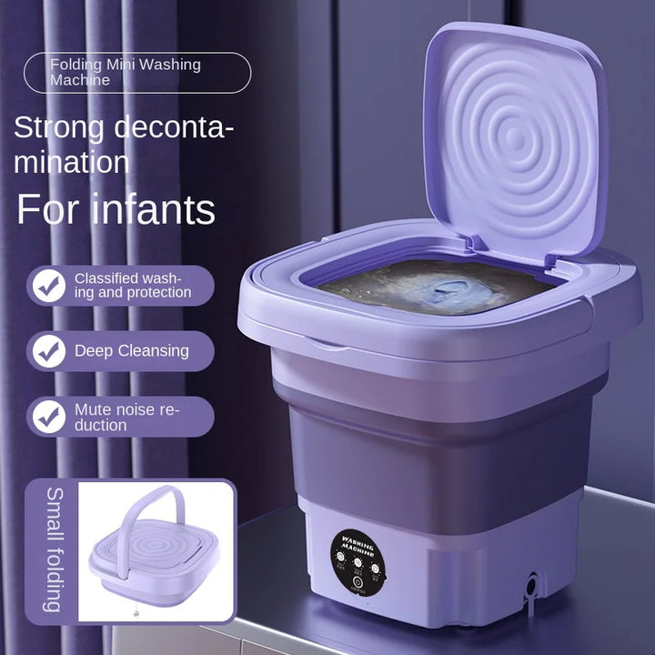 CALORA_ Hadro Max | Vouwbare Draagbare Mini Wasmachine voor Kleding, Sokken en Ondergoed