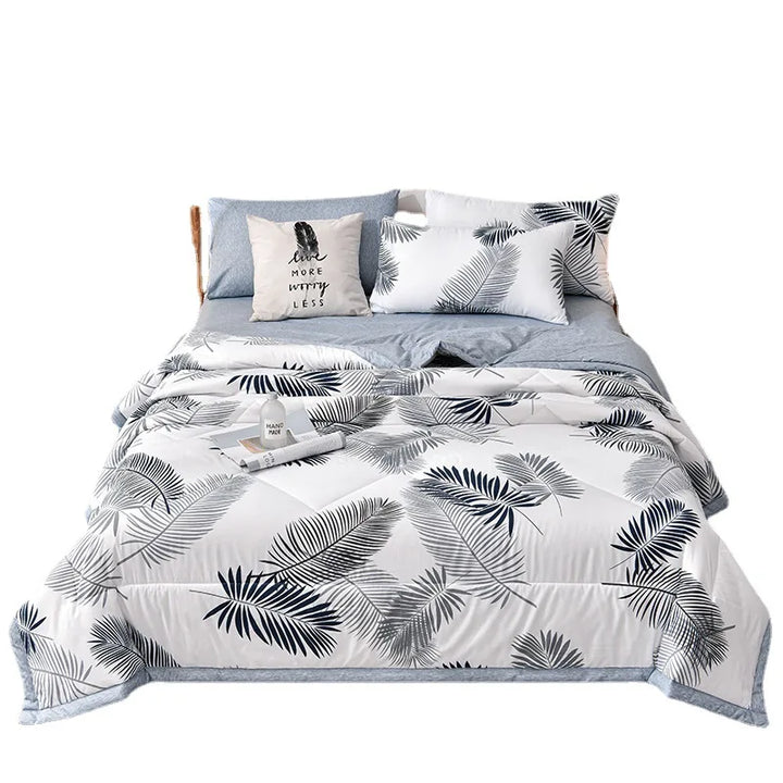 CALORA_ Plaid Koel Deken | Washed Katoen Lichtgewicht Comforter