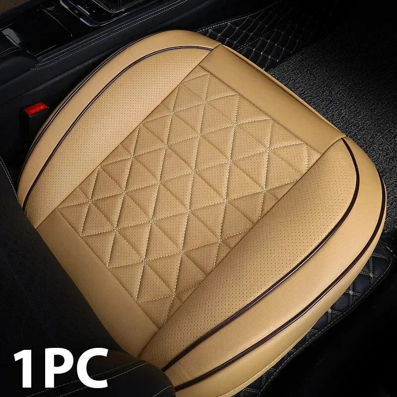 CALORA_ Premium PU Leren Zitting Bescherming | Universele Auto Stoelhoes