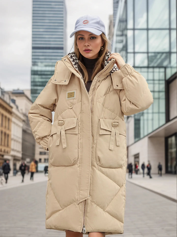 Vivana | Lange dikke warme katoenen winterparka voor dames