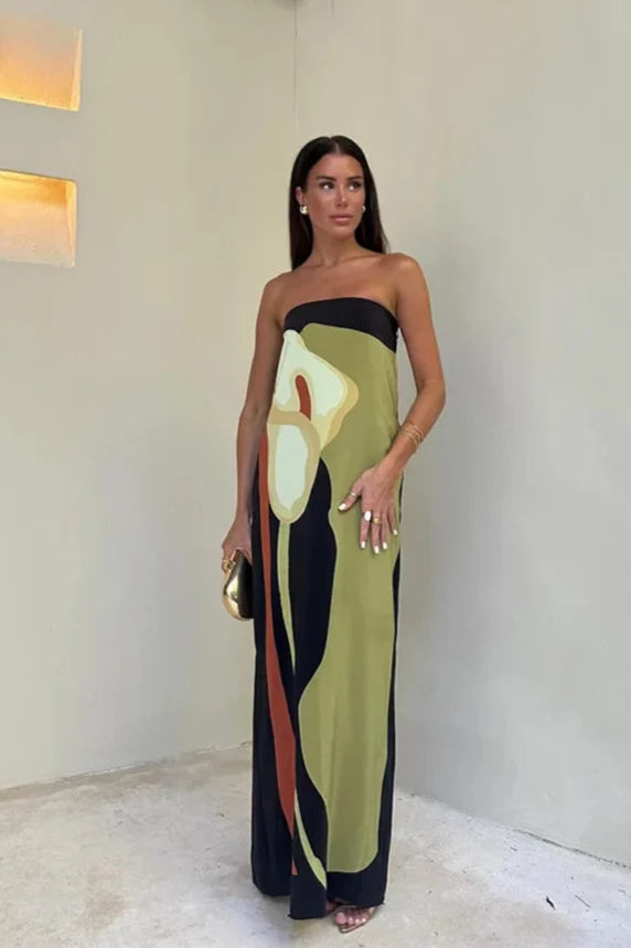 Lovani | Strapless Maxi Jurk