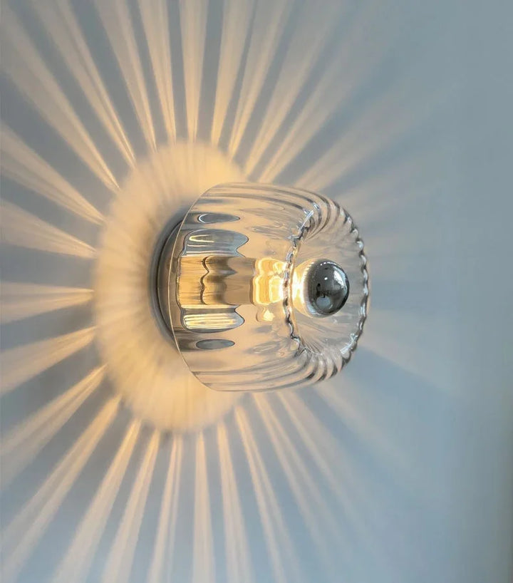 CALORA_ Pablité 'Sunbeam' | Moderne Glas Wandlamp in Nordic Bauhaus