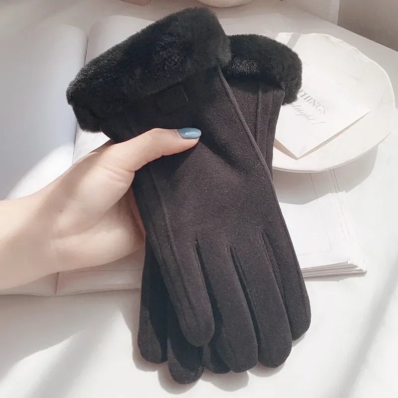 Vrouwen Winter Dikke Pluche Handschoenen