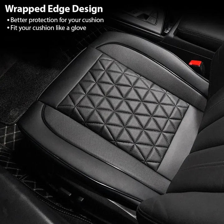 CALORA_ Premium PU Leren Zitting Bescherming | Universele Auto Stoelhoes