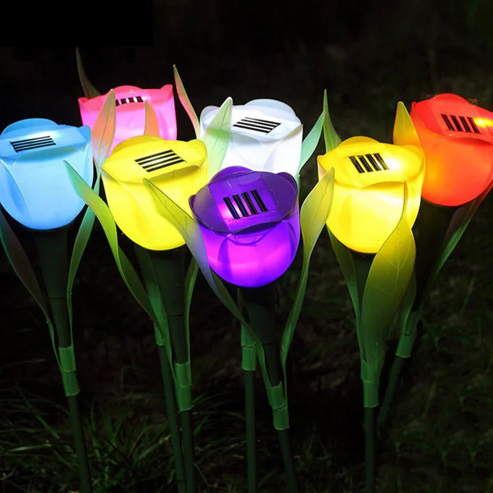 CALORA_ Betoverende Zonne-energie Tulpen Bloemlampen voor Magische Tuinverlichting