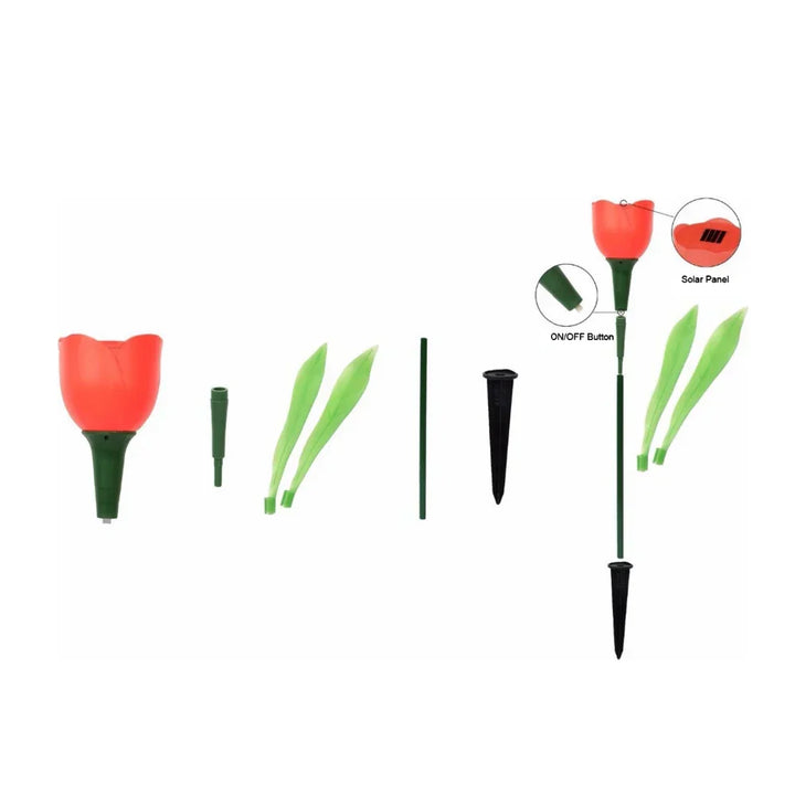 CALORA_ Betoverende Zonne-energie Tulpen Bloemlampen voor Magische Tuinverlichting