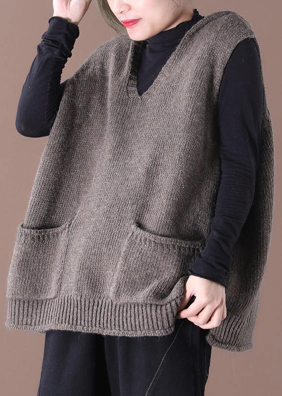 Spring 2021 New Korean Version Of Loose Large Size Literary Hooded Wild Knit Waistcoat Sweater Coat Female - SooLinen