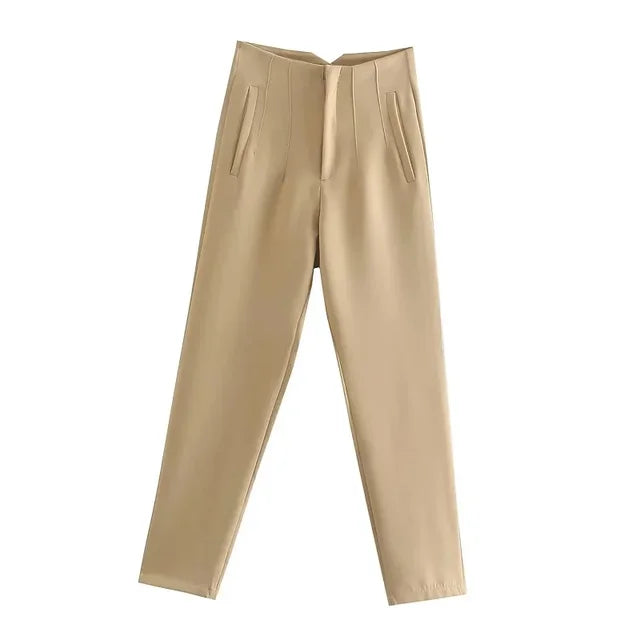 Daline | Elegante geplooide Pantalon met hoge taille