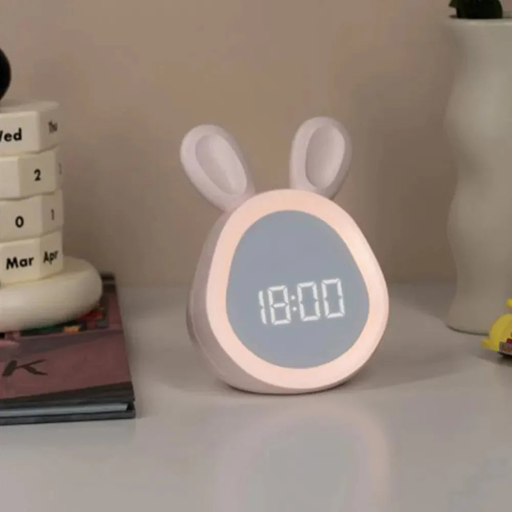 CALORA_ Bunny LED Konijnenklok - Kindernachtlamp en Oplaadbaar via USB