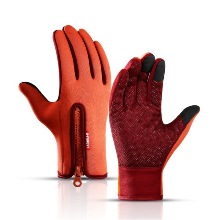 Thermo Winter Handschoenen - Vuuroranje - #Calora#