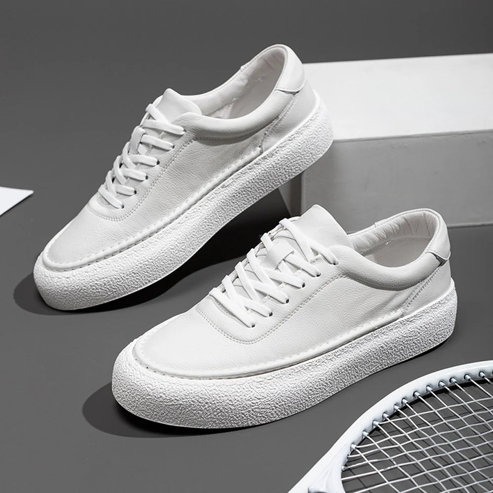 Bellaturo | Premium Leren Sneakers met witte zool