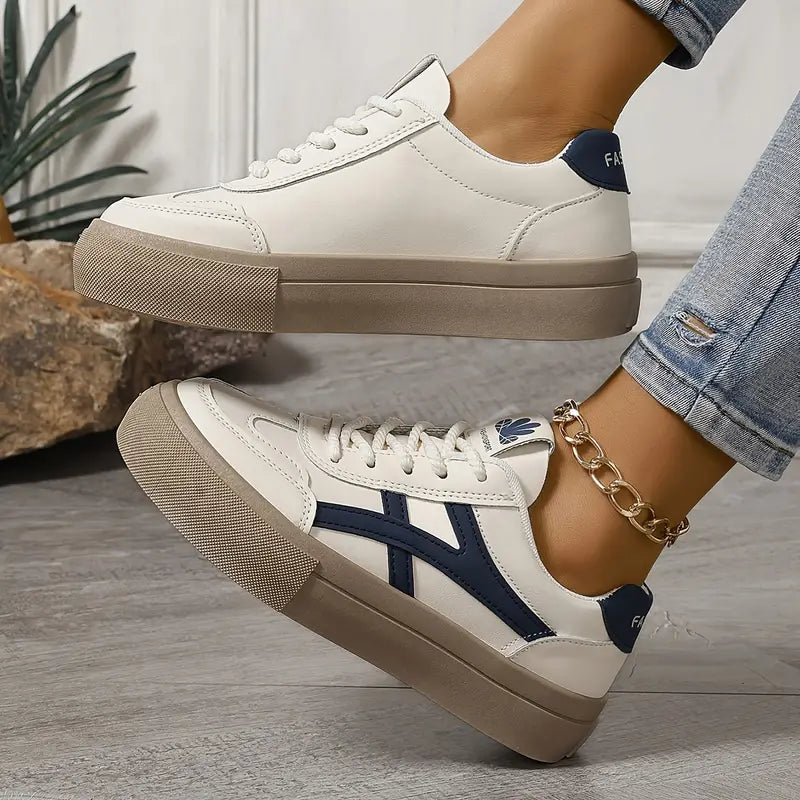 CALORA_ Trendy Damessneaker Plateau Retro Stijl Zomer Lichtgewicht