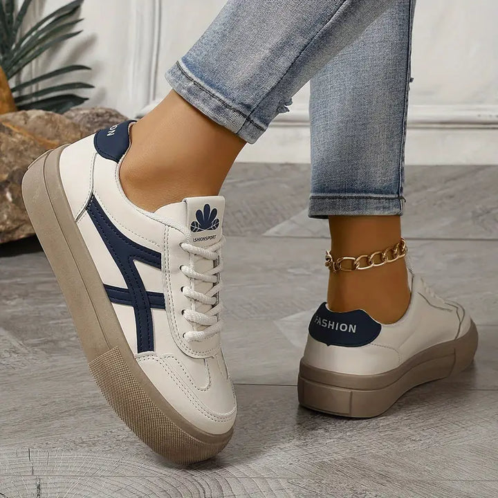 CALORA_ Trendy Damessneaker Plateau Retro Stijl Zomer Lichtgewicht