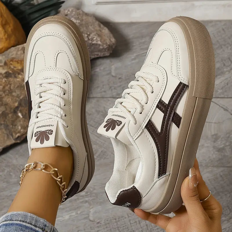 CALORA_ Trendy Damessneaker Plateau Retro Stijl Zomer Lichtgewicht
