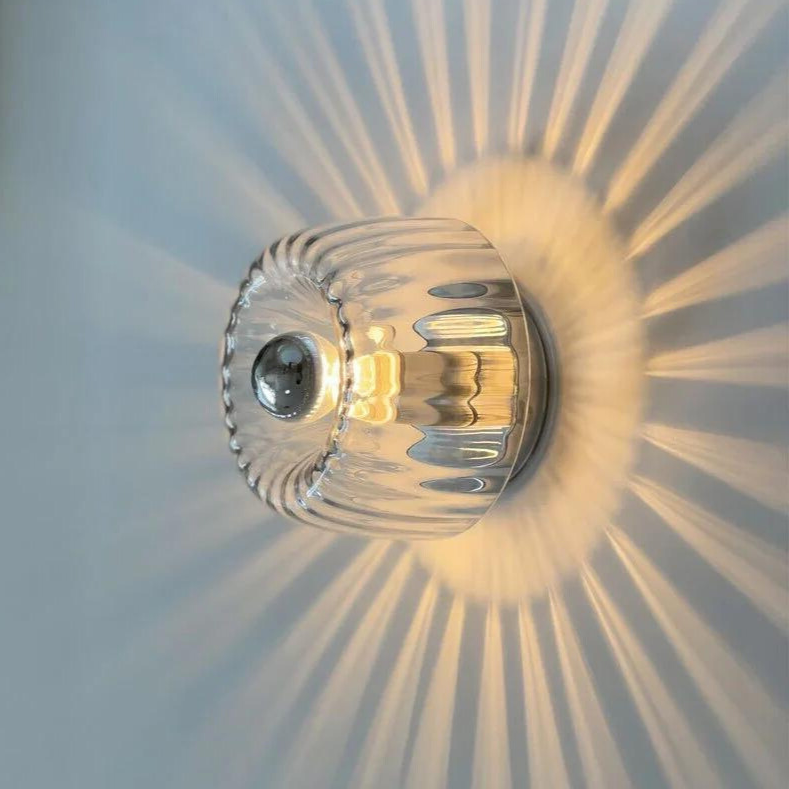 CALORA_ Pablité 'Sunbeam' | Moderne Glas Wandlamp in Nordic Bauhaus