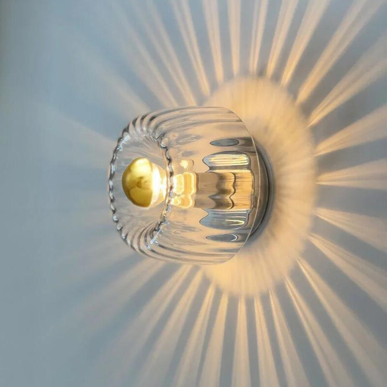 CALORA_ Pablité 'Sunbeam' | Moderne Glas Wandlamp in Nordic Bauhaus