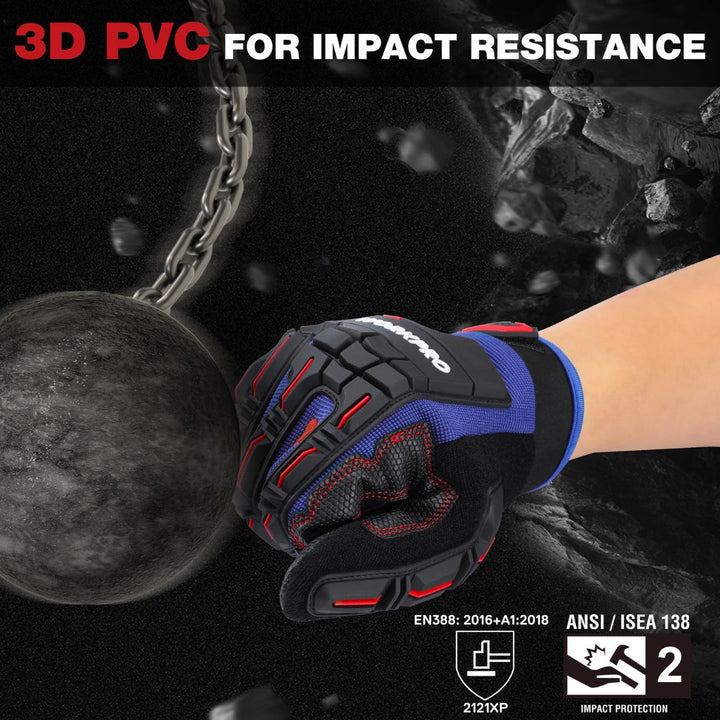 CALORA_ ProtecGear WorkPro | Zware Veiligheid Werkhandschoenen met Touchscreen