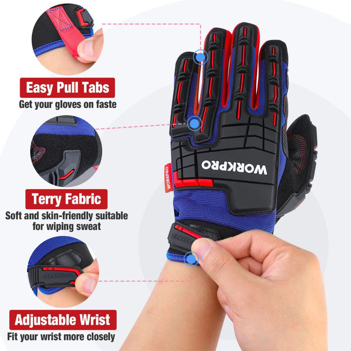 CALORA_ ProtecGear WorkPro | Zware Veiligheid Werkhandschoenen met Touchscreen